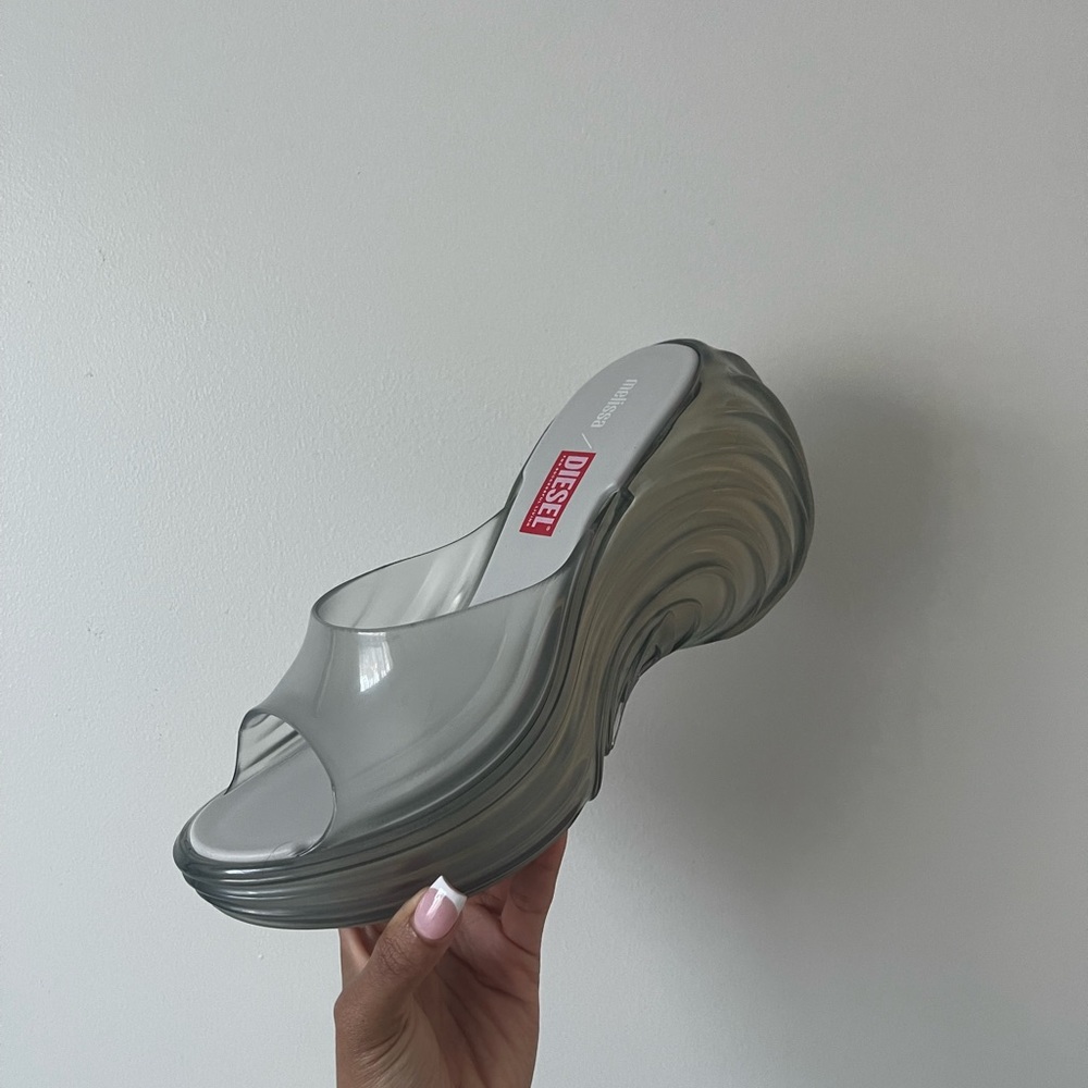Melissa + Diesel Clear Sculpted Mules